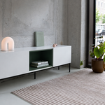 Design tv-meubel met onderstel, RAAT, Loef OV | 165, Wit/Groen, Staand